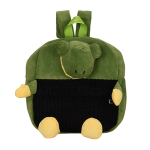 Zaini in peluche Tungtungsahur, borsa a cartoni animati di grande capacità, divertenti zaini per bambini con scimmie, rane, elefanti e squali, giocattolo a cartoni animati - Product Image 4