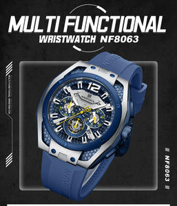 NAVIFORCE 8063 gli uomini guardano la moda Sport orologio <span class=keywords><strong>da</strong></span> polso al quarzo cronografo di lusso in Silicone cinturino al quarzo orologio maschile <span class=keywords><strong>regalo</strong></span> - Product Image 6