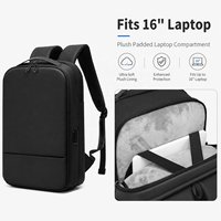 Sac à dos antivol pour ordinateur portable avec port de charge USB, sac à dos professionnel, poche RFID cachée, compartiment antichoc pour ordinateur portable 15,6 pouces