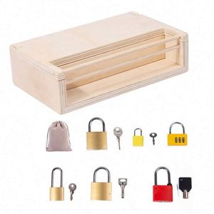 Preschool Sensory Fine Motor Skills STEM Montessori Busy Board <b>Set</b>-Lock and Key Toy for 3 4 5 Year Old - Product Image 6