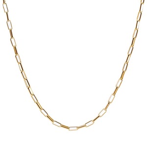 Zogxin Paperclip Chain Necklace 18K Gold Plated Titanium Steel Geometric Design For Women Fashion Jewelry Accessory - Product Image 5
