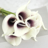 Lys calla blancs de haute qualité décoratif Real Touch blanc mariage décoration de la maison Pu fleurs artificielles Calla Lily