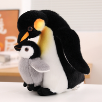 Nouvelle conception de peluche pinguin mère et fils, jouet en peluche réaliste d'animal marin, peluche personnalisée