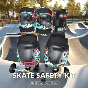 Professionelle Rollschuh-Schutzausrüstung für Kinder und Erwachsene Balance-Skateboard Handgelenk-Ellbogen-Knie-Polster für die Frühjahrssaison Kleinkinder - Product Image 2