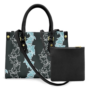 Bolso de Mano Personalizado con Logotipo 2024, Bolso de Mano de PU para Mujer con Estampado de Flores Lei Masculinas, Equipado con Carteras - Product Image 1
