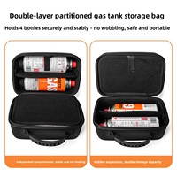 Sac de rangement pour réchaud de camping extérieur, bouteille de gaz/carburant, en EVA rigide, résistant aux chutes, isolé, noir, forme allongée
