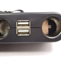 Chargeur USB Double DC 12V avec Prise Allume-Cigare Voiture 4 Voies et Port de Charge 5V 1000mA 24V
