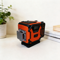 Niveau laser 3D industriel 12 lignes, auto-nivelant, faisceau vert 360°, lignes horizontales et verticales croisées, batterie au lithium, pour la construction