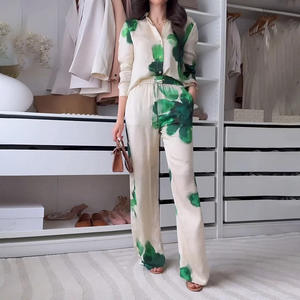 Summer Casual Women's Fashionable Print Shirt and Pants Set 2 Piece Set for Women 2024 Club <strong>Clothing</strong> - Product Image 2