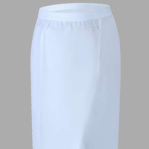 CELINNE Lightweight Saudi Style White <b>Trousers</b> <b>Elastic</b> <b>Waist</b> Loose Fit Breathable Muslim Mens Pants - Product Image 4