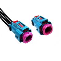 Cable Coaxial Mini Fakra Hembra 4 en 1, AMK14K-1AXZ5-Z, Impermeable, RG302 RTK41, 1m 1.5M, Negro, Original para Telecomunicaciones