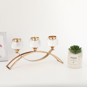 Bougeoirs en verre modernes et élégants pour le mariage Bougeoir Centres de table Décorations de table - Product Image 5