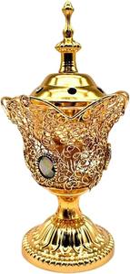 Moderno Quemador de Incienso Bakhoor con Diseño de Metal y Cuchara, Estilo Clásico para la Temporada de Otoño, Estilo Popular en el Medio Oriente - Product Image 5