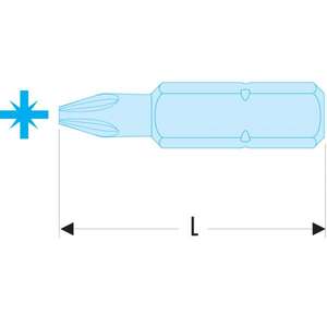 FACOM - ED.203 Bits standard série 2 pour Pozidriv®Vis-EAN 3148510226637 INSERTS POUR EMBOUTS DE VISSAGE - Product Image 2