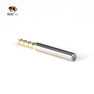 Fraise à bout plat à 4 cannelures, diamètre de la lame de 5 mm, revêtement ZrN, carbure, pour l'ébavurage de l'acier inoxydable - Product Image 5