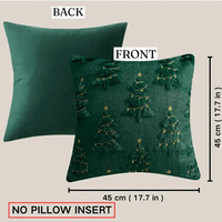 Housse de coussin décorative de Noël 3D en peluche 40/45 cm, motif étoile et sapin, résistante à la décoloration, pour canapé et maison