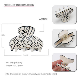 مشبك شعر نسائي جديد متعدد الطبقات من الأسيتات بتصميم اليعسوب المنقوش عالي الجودة - Product Image 4