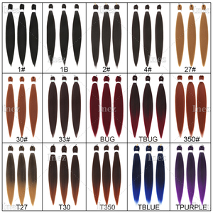 3X espressione Pre-allungata intrecciatura Extension capelli sintetici Yaki Ombre pretested EZ trecce Pre stirate capelli intrecciati - Product Image 5