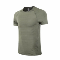 89% poliéster 11% elastano hombres gimnasio superior humedad que absorbe activo rendimiento atlético tripulación gimnasio camiseta secado rápido
