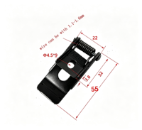Clip de fixation à ressort pour panneau lumineux encastré LED en acier laminé à froid avec revêtement par électrophorèse noir 55*22mm