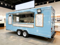Remorque mobile de concession pour la vente de restauration rapide et de crèmes glacées avec fenêtre de service pour l'exploitation commerciale en extérieur