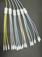 Kabel Data USB Type-C Pengisian Daya Super 3 in 1 Universal 6A 66W, Kabel Pengisi Daya Micro USB Multi-fungsi dengan Jalinan Nilon untuk Pengisian Cepat