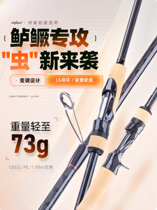 Caña de Pescar de Carbono FAST Action con Mango de <span class=keywords><strong>Madera</strong></span> para Pescar Pez Mandarín y Lubina de Boca Ancha - Uso en Lagos y Ríos - Product Image 2