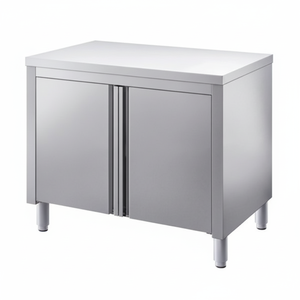 Tavoli in acciaio inossidabile con porte a battente - Product Image 1