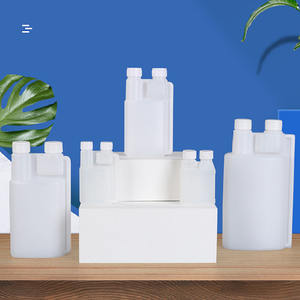 ขวดจ่ายยาสองชั้นแบบคู่เครื่องจ่ายพลาสติก HDPE ขนาด500มล. - Product Image 3