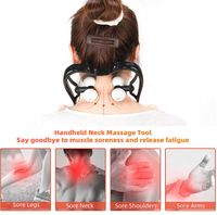 Masseur de cou à rouleau manuel, soulagement de la douleur, double pression, Point de déclenchement, outil de Massage des muscles, Massage Shiatsu des tissus profonds