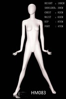 Mannequin Femme Abstrait en Fibre de Verre, Tête d'Œuf, 180 cm, Blanc Mat, Pose Marche, Mains Ouvertes, Corps Entier pour Vitrine – Vente en Gros
