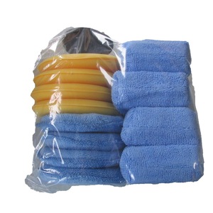 Car Wash <b>Sponge</b> Set 13 Piece Circular Blue Yellow Polishing Waxing Detailing Cleaning <b>Sponge</b> <b>Handles</b> - Product Image 4