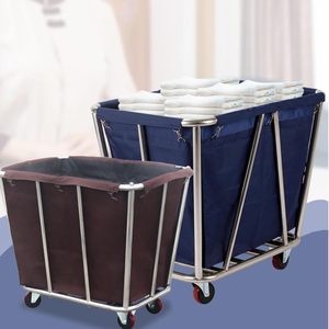 Hoge Kwaliteit Metalen Canvas Schoonmaak <span class=keywords><strong>Trolley</strong></span> Hotel Linnen Truck & Wasserij Linnen Kar Op Wielen - Product Image 5