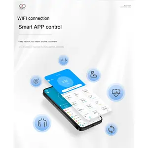 Balance numérique intelligente WiFi de haute précision pour la graisse corporelle personnelle Android et l'échelle <span class=keywords><strong>BMR</strong></span> avec application de mesure du poids et du matériau ABS BMI - Product Image 3