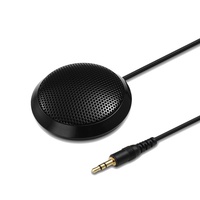 Microphone de conférence omnidirectionnel filaire pour le gaming, le streaming en direct, les cours en ligne, l'enregistrement mobile, avec prise USB et jack 3,5 mm en option