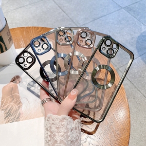 Laudtec Luxury With Camera Protector Logo Hole Case per <span class=keywords><strong>iPhone</strong></span> 14 Plus 14 Pro Max 14 <span class=keywords><strong>Cover</strong></span> antiurto in <span class=keywords><strong>Silicone</strong></span> <span class=keywords><strong>trasparente</strong></span> sottile - Product Image 4