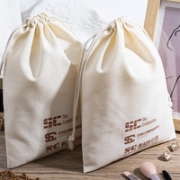 Gran cantidad personalizada Embalaje de regalo Bolsa de polvo Algodón Lino Bolsa con cordón Bolsas de algodón para manualidades