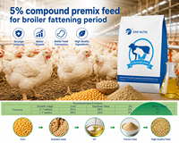 Prémélange Alimentaire Composé de Haute Qualité SAIK à 5% avec Acides Aminés et Vitamines de Qualité Alimentaire pour la Phase d'Engraissement des Poulets de Chair