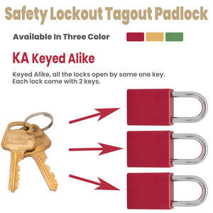 Aluminum Alloy Lockout Tagout <b>Padlock</b> - Product Image 4