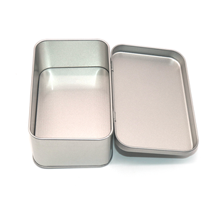 Большой прямоугольный металлический чехол с откидной крышкой на заказ с логотипом, жестяная коробка для поделок - Product Image 1