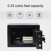 Coffre-fort intelligent compact pour la maison, avec serrure électronique numérique et à clé, en acier, design vertical, blanc/noir, certifié CE