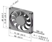 Ventes d'usine - Ventilateur d'extraction 8011 mm avec roulement à billes en matériau PBT pour châssis d'ordinateur et serveur