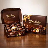 Boîte cadeau personnalisée pour l'emballage de chocolats, desserts et bonbons, avec finition UV et gaufrage