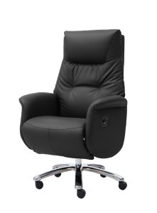 Sedia Direzionale Ergonomica in Pelle, Poltrona da Ufficio Regolabile con Schienale Alto per Dirigenti - Product Image 6