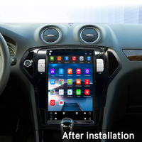 Reproductor Multimedia Vertical para Automóvil Tesla con Android 13 de 12.8 Pulgadas para Ford Mondeo 2006-2010, CarPlay Inalámbrico, Android Auto, DSP