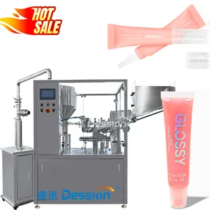 High Speed Automatic 5ml 15ml 20ml Plastic Tube Filling And Sealing Machine Lip Gloss Tube Filling Sealing Machine