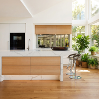 Îlot de cuisine moderne modulaire avec évier, personnalisation complète de la maison, conception gratuite sur mesure