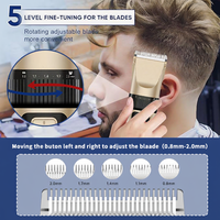 Tondeuse à cheveux professionnelle sans fil rechargeable pour homme, machine de coupe électrique pour hommes