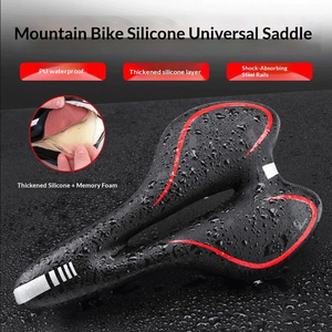 Sillín de Bicicleta de Montaña Transpirable con Silicona y Ventilación, Asiento Cómodo Unisex para Adultos, Diseño Minimalista - Product Image 6