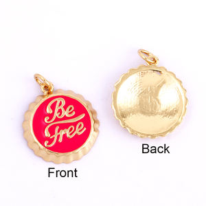 Be free <span class=keywords><strong>Coca</strong></span> Boisson Bouteille Cap Émail Charme Néon <span class=keywords><strong>Rose</strong></span> Orange Rouge Pendentif Huile Chute, Collier Bracelet Pendentif M08 - Product Image 6